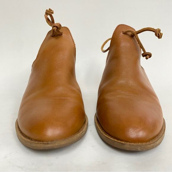 Kelsi Dagger Western Cutout Heeled Bootie Ankle Boots Brown Tan Leather Size 9 - Picture 3 of 13